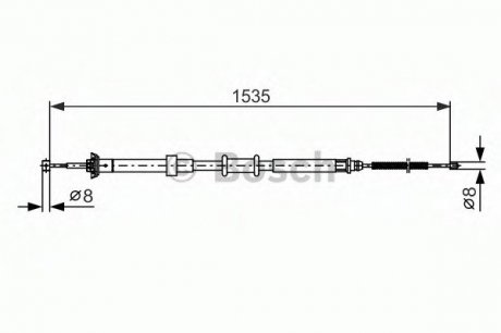 Трос тормозной BOSCH 1987482394