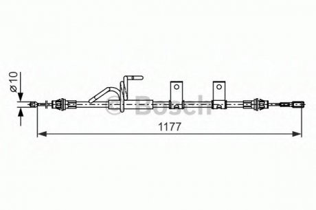 Трос тормозной BOSCH 1987482404