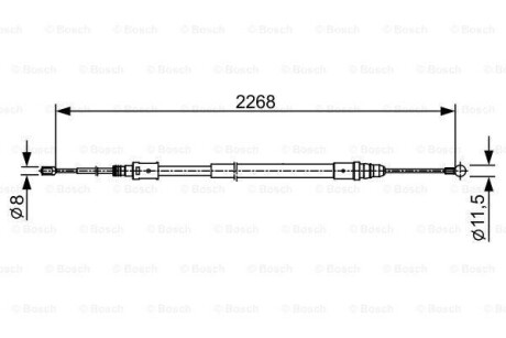 Трос тормозной BOSCH 1987482409