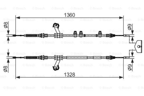 Трос тормозной BOSCH 1987482422