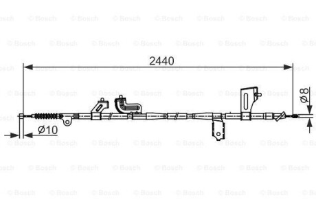 Трос зупиночних гальм 1 987 482 425 BOSCH 1987482425 (фото 1)