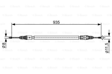 Трос тормозной BOSCH 1987482430