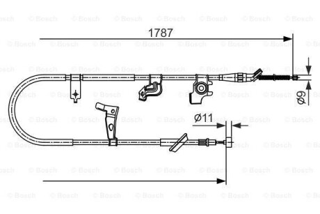 Трос тормозной BOSCH 1987482435