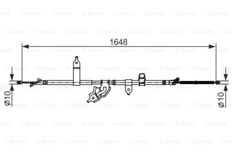 Трос тормозной BOSCH 1987482442