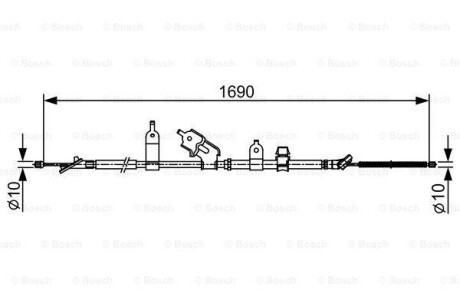 Трос тормозной BOSCH 1987482443