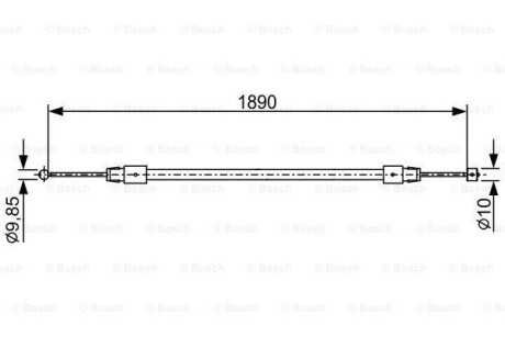 Трос тормозной BOSCH 1987482444