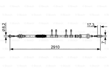 Трос тормозной BOSCH 1987482447