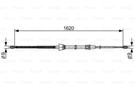 Трос тормозной BOSCH 1987482448