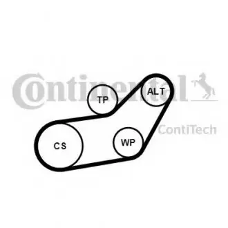 Комплект поликлинового ремня CONTITECH 6PK1045K1