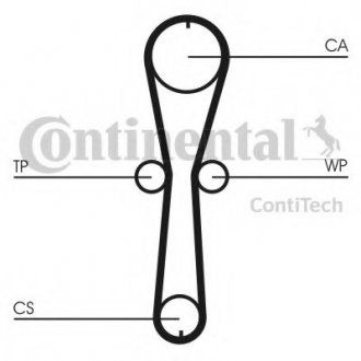 Водяний насос + комплект зубчатого ременя CONTI CT 915 WP2 CONTITECH CT915WP2 (фото 1)