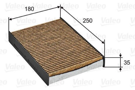 Фильтр салона угольный VALEO 701032