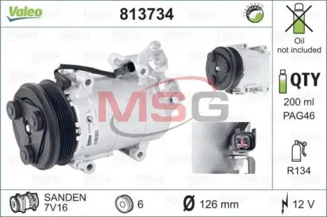 Компрессор кондиционера VALEO 813734