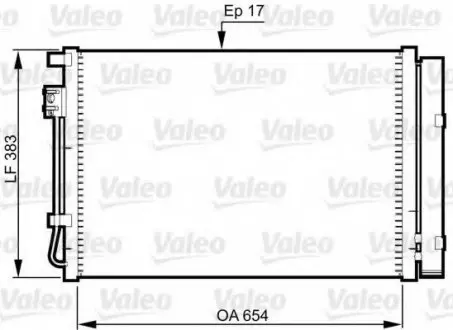 Радиатор кондиционера VALEO 814362