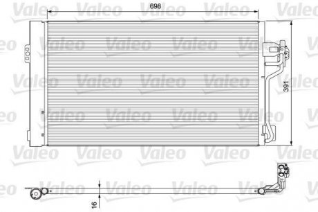 Радіатор кондиціонера MB Vito (W639) 2.2CDI 03-08 VALEO 814391 (фото 1)