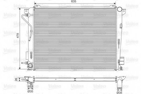 Радиатор системы охлаждения VALEO 701600 (фото 1)