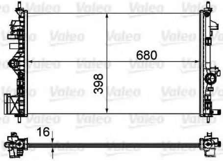 Радиатор системы охлаждения VALEO 735485