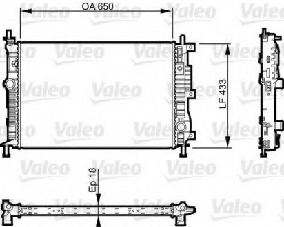 Радиатор системы охлаждения VALEO 735555