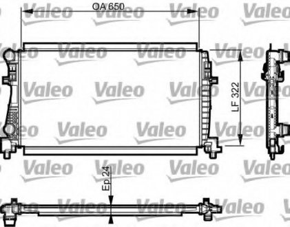 Радіатор системи охолодження VALEO 735557