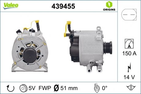 Генератор VALEO 439455 (фото 1)