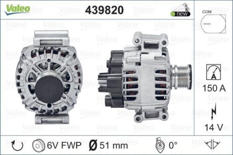 Генератор VALEO 439820 (фото 1)