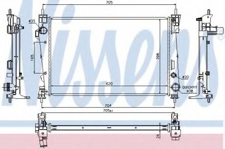 Радиатор системы охлаждения NISSENS 60065