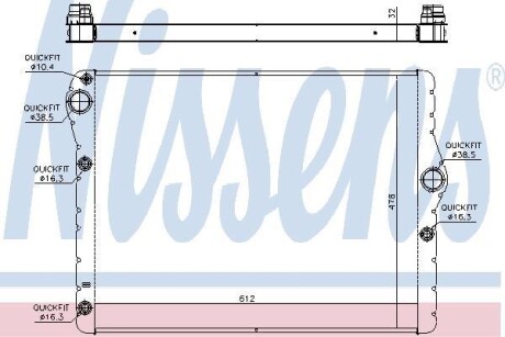 Радиатор системы охлаждения NISSENS 60778