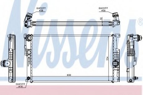 Радиатор системы охлаждения NISSENS 60815