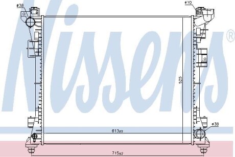 Радиатор системы охлаждения NISSENS 61034