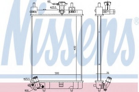 Радиатор системы охлаждения NISSENS 617554