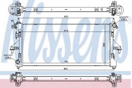 Радіатор FIAT DUCATO (250) (06-) 3.0 JTD NISSENS 617879