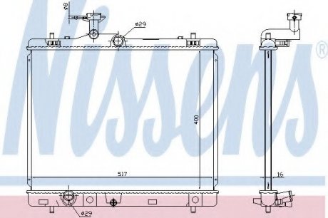 Радіатор SZ SWIFT(10-)1.2 i 16V(+)[OE 1770071L00] NISSENS 64257