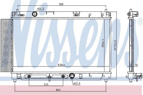 Радиатор системы охлаждения NISSENS 646942