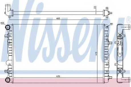 Радіатор VOLKSWAGEN FOX (5Z) (05-) 1.4 i 16V NISSENS 65326