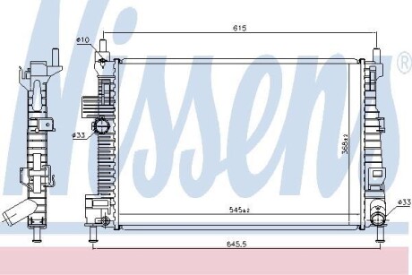 Радіатор системи охолодження NISSENS 66869