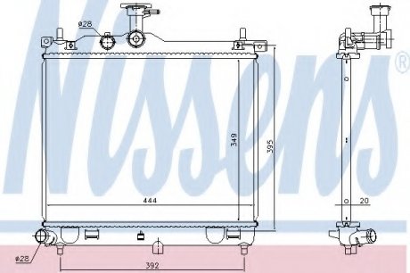Радиатор системы охлаждения NISSENS 67610 (фото 1)