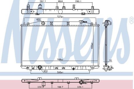 Радіатор системи охолодження NISSENS 681373