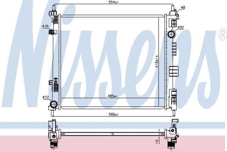 Радиатор системы охлаждения NISSENS 68752