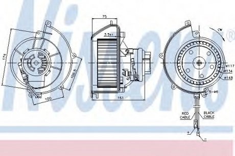 Вентилятор отопителя NISSENS 87082