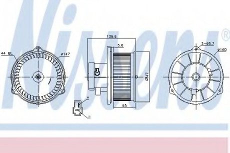 Вентилятор обігрівача NISSENS 87160