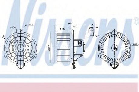 Вентилятор отопителя NISSENS 87161