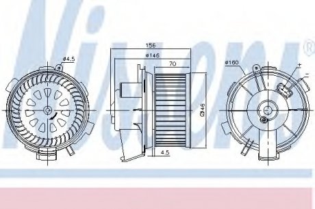 Вентилятор отопителя NISSENS 87181