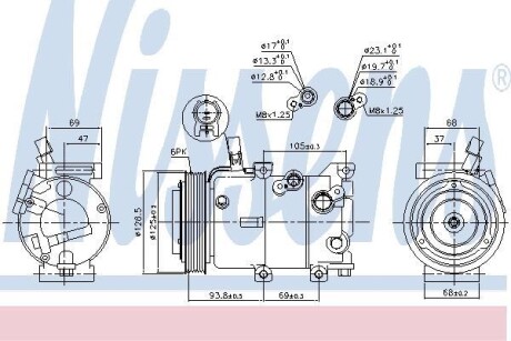 Компресор кондиціонера NISSENS 890237