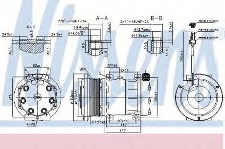 Компрессор кондиционера NISSENS 89640