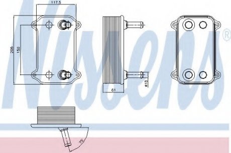 Масляный радиатор NISSENS 90735 (фото 1)