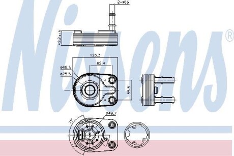 Масляный радиатор NISSENS 90795