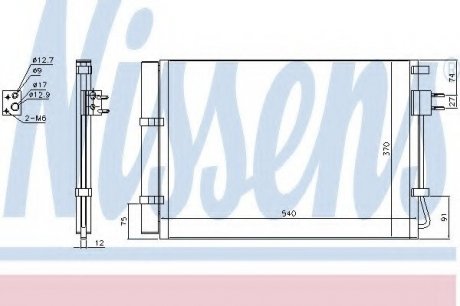 Радіатор кондиціонера NISSENS 940636