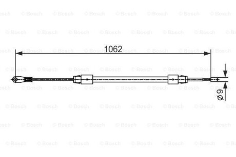 Тормозной трос BOSCH 1987482538