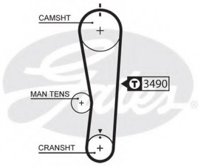 Ремінь ГРМ GATES 5637XS