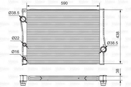 Радиатор системы охлаждения VALEO 701549