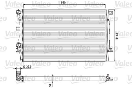 Радиатор системы охлаждения VALEO 232872 (фото 1)